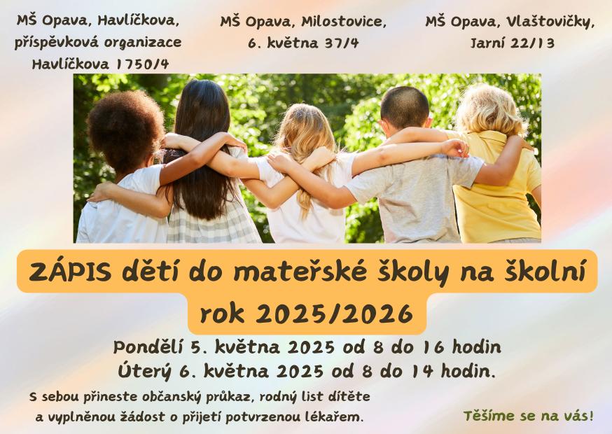 ZÁPIS DO MŠ 2025/2026