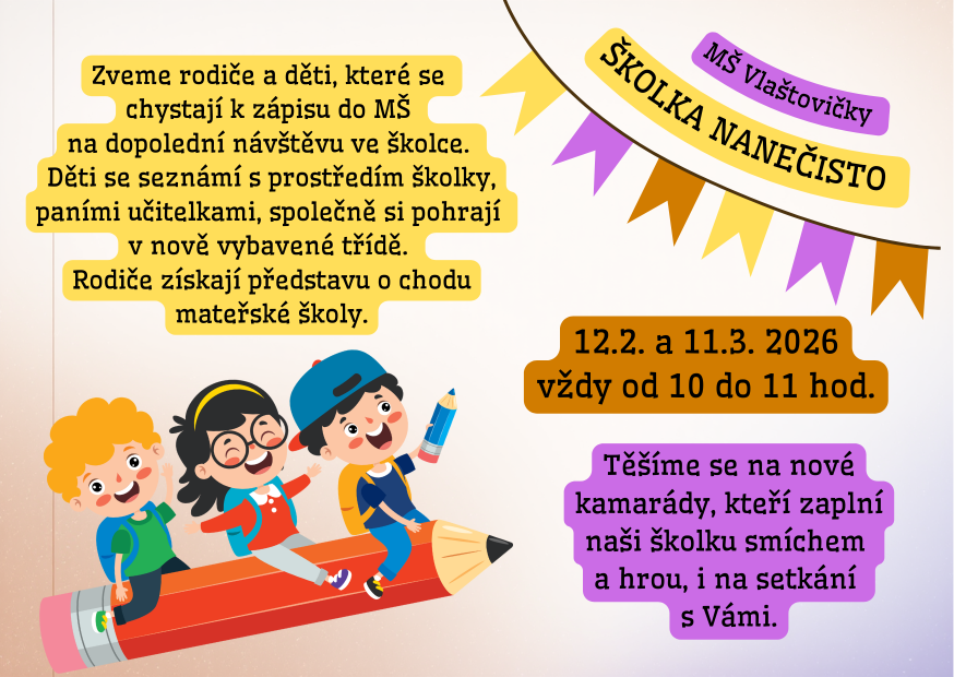 MŠ Vlaštovičky - ŠKOLKA NANEČISTO