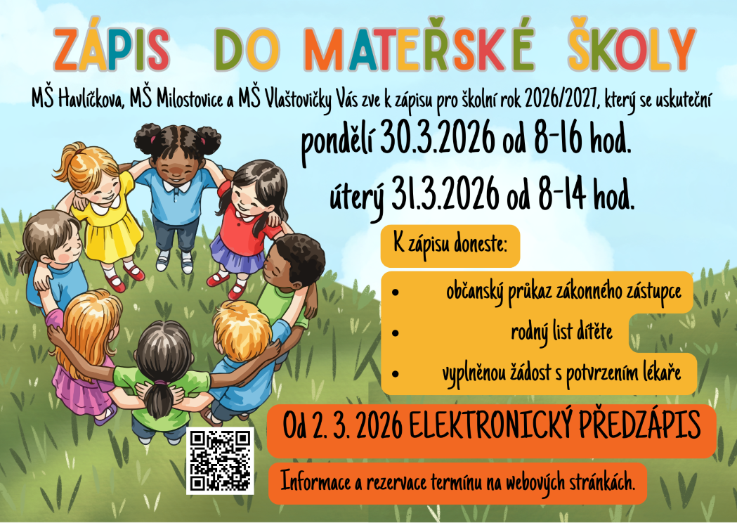 ZÁPIS DO MŠ 2026/2027